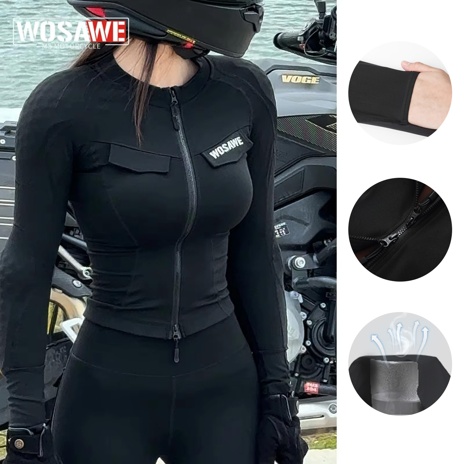 Outdoor Sport Jacket Women'S - WOSAWE Motosiklet Ceket Yansıtıcı Nefes Alabilen
