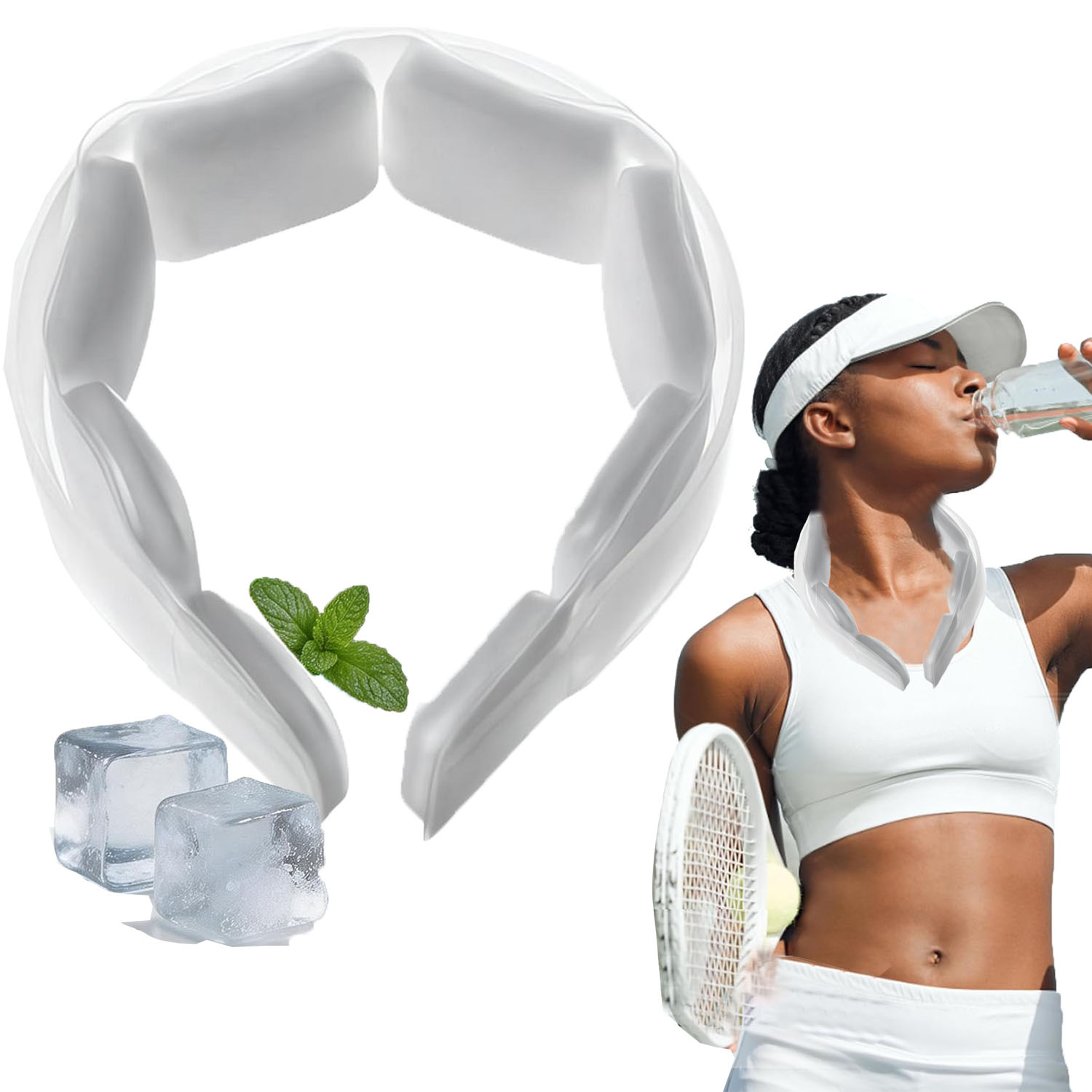 Outdoor Sport Hose - Yeniden Kullanılabilir Buzlu Boyun Halkası Soğutma