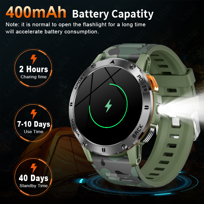 LIGE 400mAh Askeri Sınıf erkek - Outdoor Sport Day incelemesi ve fiyatı